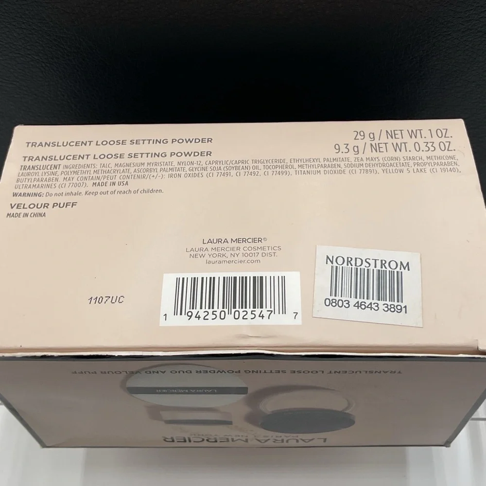 Laura Mercier Translucent Loose Setting Powder Duo & Velour Puff LE Discontinued